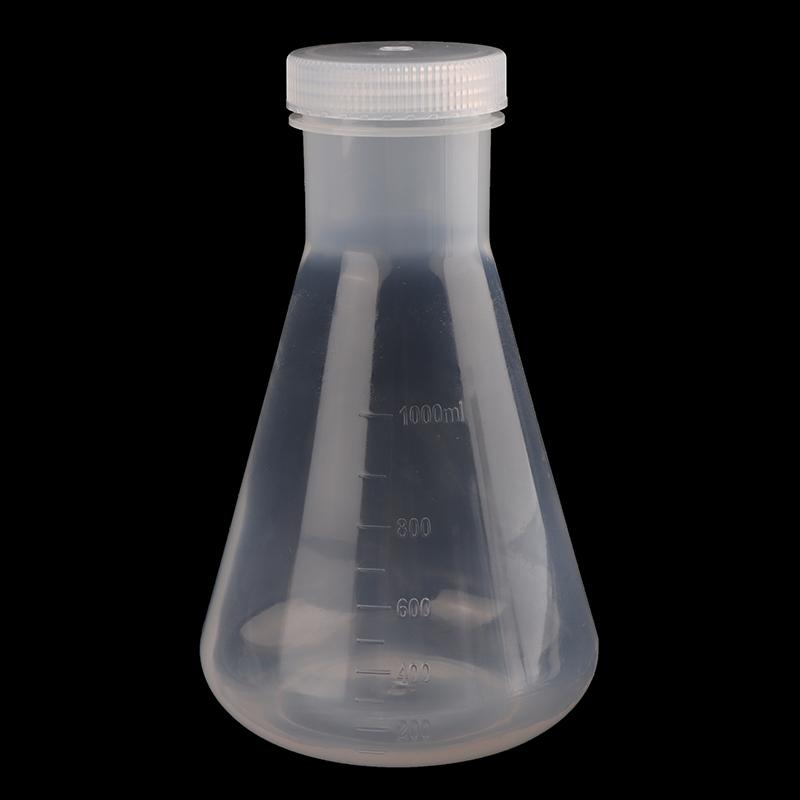 50Ml To 1000Ml Lab Plastic Erlenmeyer Flask Conical Container Bottle With Screw Cap For Laboratory Experiment