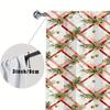 2pcs Watercolor Christmas Plaid Curtains  Holly Berry Design  for Holiday Window Decor Home   Accent Rod Pocket.