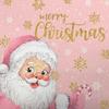Christmas Santa Claus Shower Curtain, Merry Christmas Pink Santa Claus Waterproof Fabric Shower Curtain, Funny Xmas Santa Winter