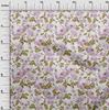 oneOone Cotton Flex Light Violet Fabric Flower & Leaves Watercolor Quilting Supplies Print Sewing Fabric By The Yard 40 Inch