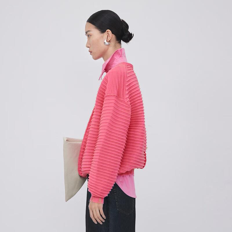 LESS 2023 Autumn Cotton Blend Round Neck Pullover Sweater