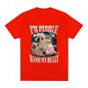 Funny Pibble Wash My Belly Dog Meme Printed T Shirt Women Vintage Fashion TShirts Short Sleeve Daily Wear Casual Clothing