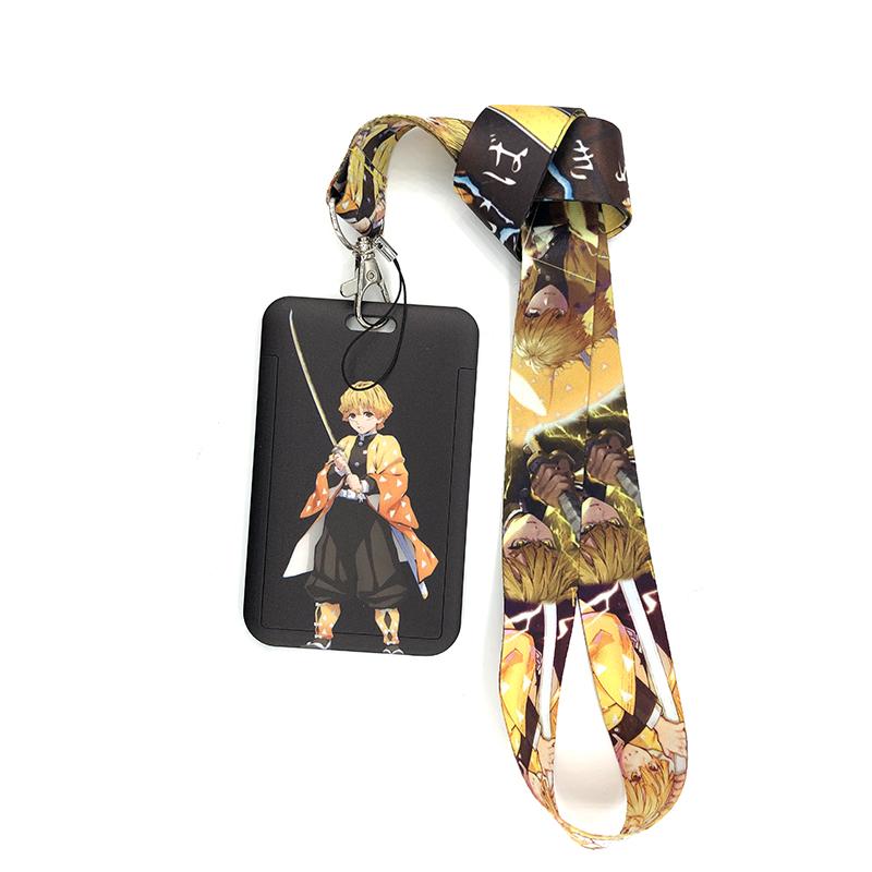 

Anime Demon Slayer Print Keychain Ribbon Lanyards for Keys ID Card Phone Straps Hanging Rope Lariat Students Badge Pass Holder дубильная кора