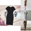 Elegant Womens Short Sleeve Bodycon Pencil Dress For Summer Casual Plus Sizes