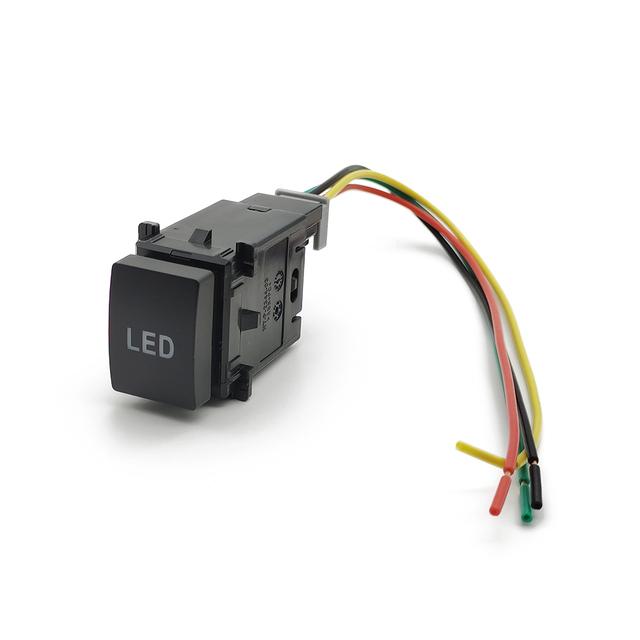 1Pc For Subaru Forester (SK)    Interior LED Switch Front Fog Light Rearview Mirror Heating Push Button Music Switch