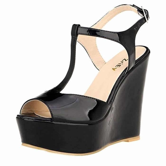Fashion Women's Open Toe Sandals High Wedge Sexy Club Heel Shoes Dress Shoes Wedding Shoes