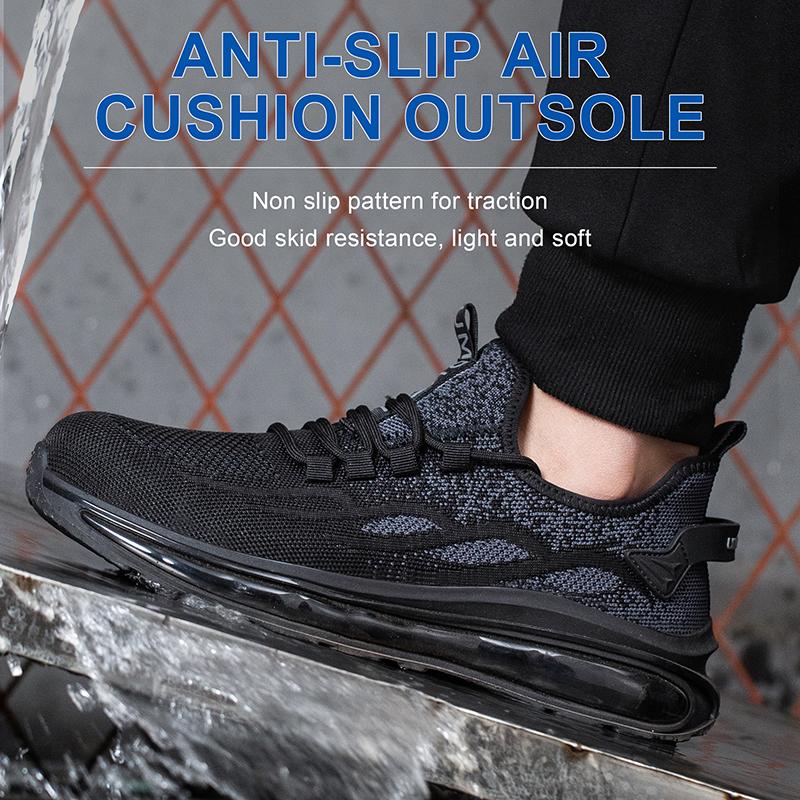 Women Security Boots Work Sneakers Lightweight Breathable Steel Toe Women Safety Shoes Puncture-Proof Female Shoes