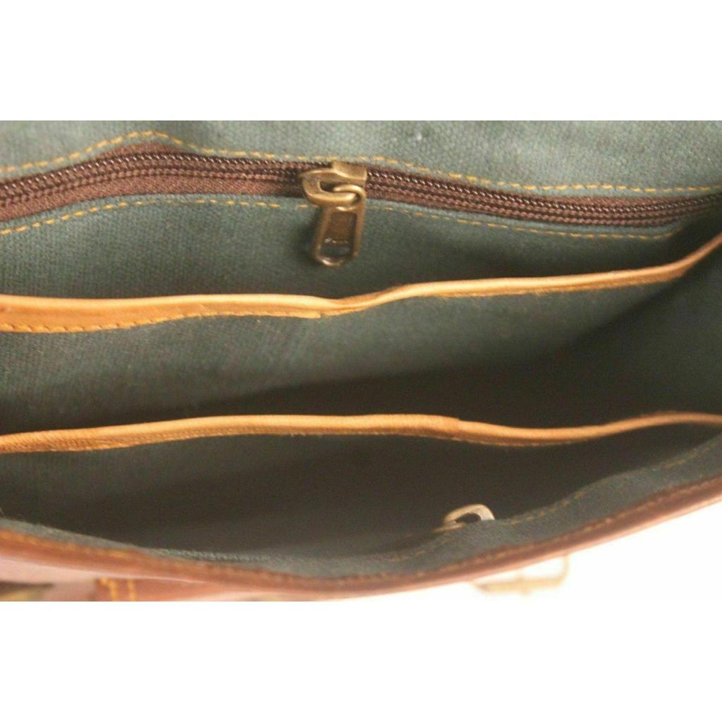 Handmade Goat Leather Messenger Cross-body Satchel Vintage Genuine Brown Bag