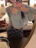 Women's Retro Blue Plaid High-Waist Fishtail Skirt – Korean Style, Slimming Mid-Length, Versatile for Autumn