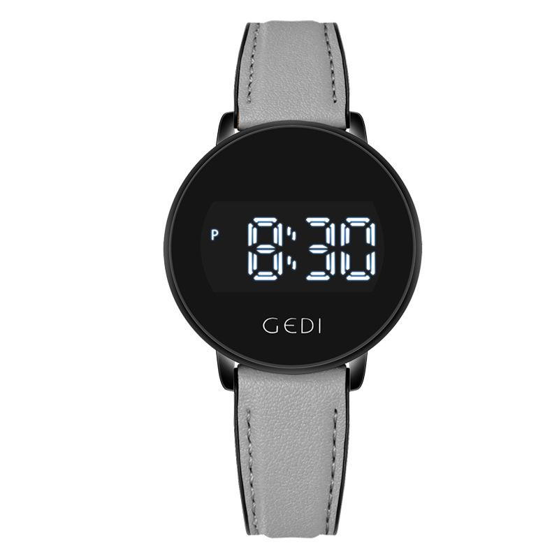 Sports Electronic Watch Student Multi-Function Digital Display Watch Simple High-End Silicone Watch серый