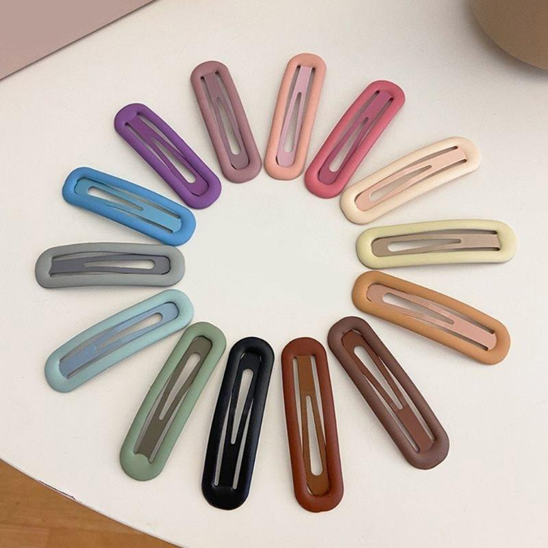 Pack Of 12 Bright Mixture Hair Clamps Thin Not Slip Hairpins For Women Girls Daily Use