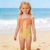 Girls One Piece Swimsuit Kids Summer Swimwear Children Beachwear Toddler Bathing Suit with Ice Cream Cone Print for Outdoor Water Activities