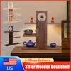 Solid Wood 3/4 Tier Storage Organizer Chinese Retro Tea Set Display Rack for Teapot Cup Living Room Bedroom Kitchen Office Decor