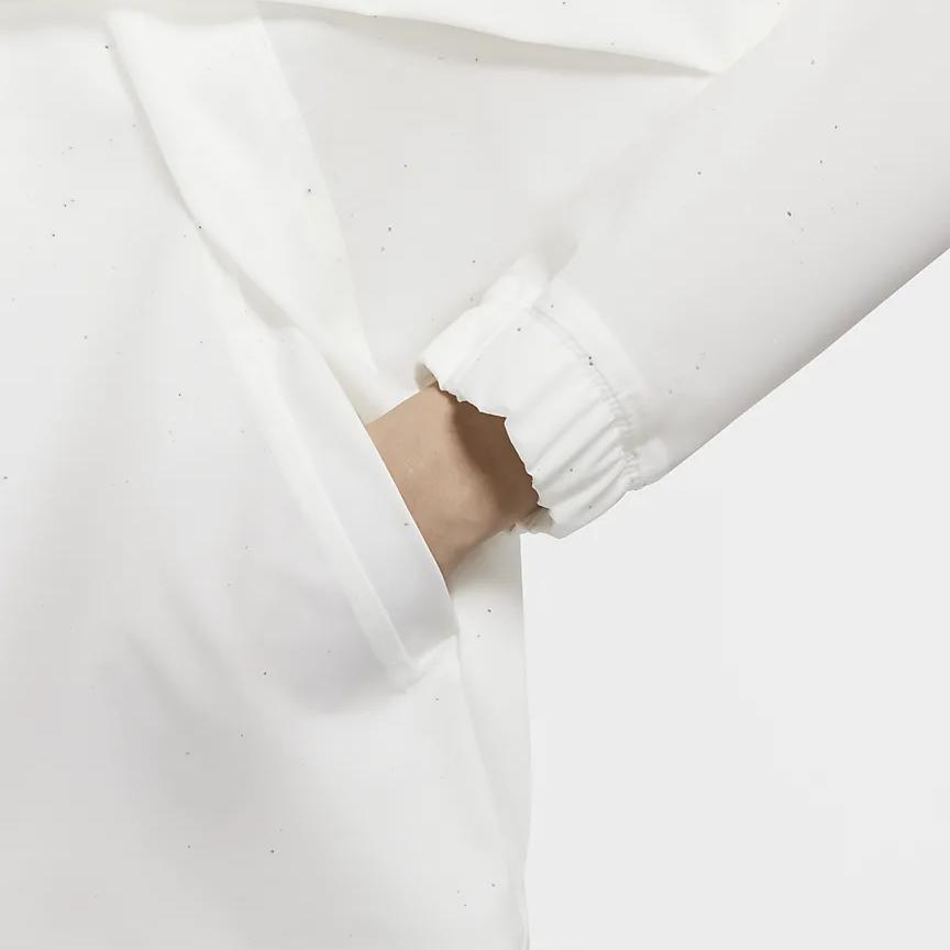 Nike Solid Color Hooded Pullover Long Sleeve Jacket Women Jackets White DA7658-100