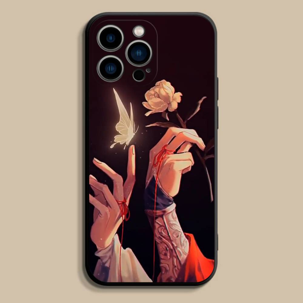 

H-Heaven OfficialS Благословение Чехол для телефона Для iPhone 17,16,15,14,13,12,Pro,Max,Plus,E,SE4,Air,Mini Черный Мягкий Чехол iPhone13mini