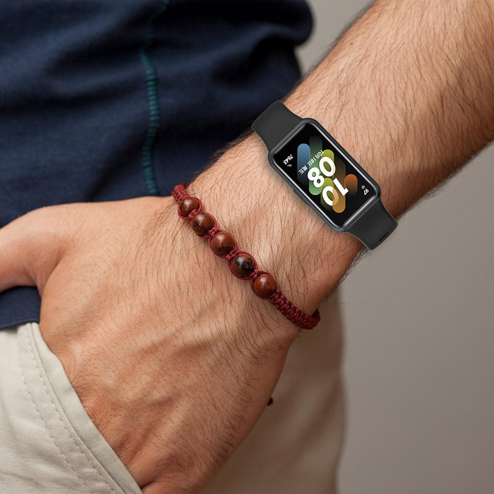 Rubber Strap Colored Adjustable Watch Band Soft Waterproof Replacement Wristband Compatible For Huawei Band 7
