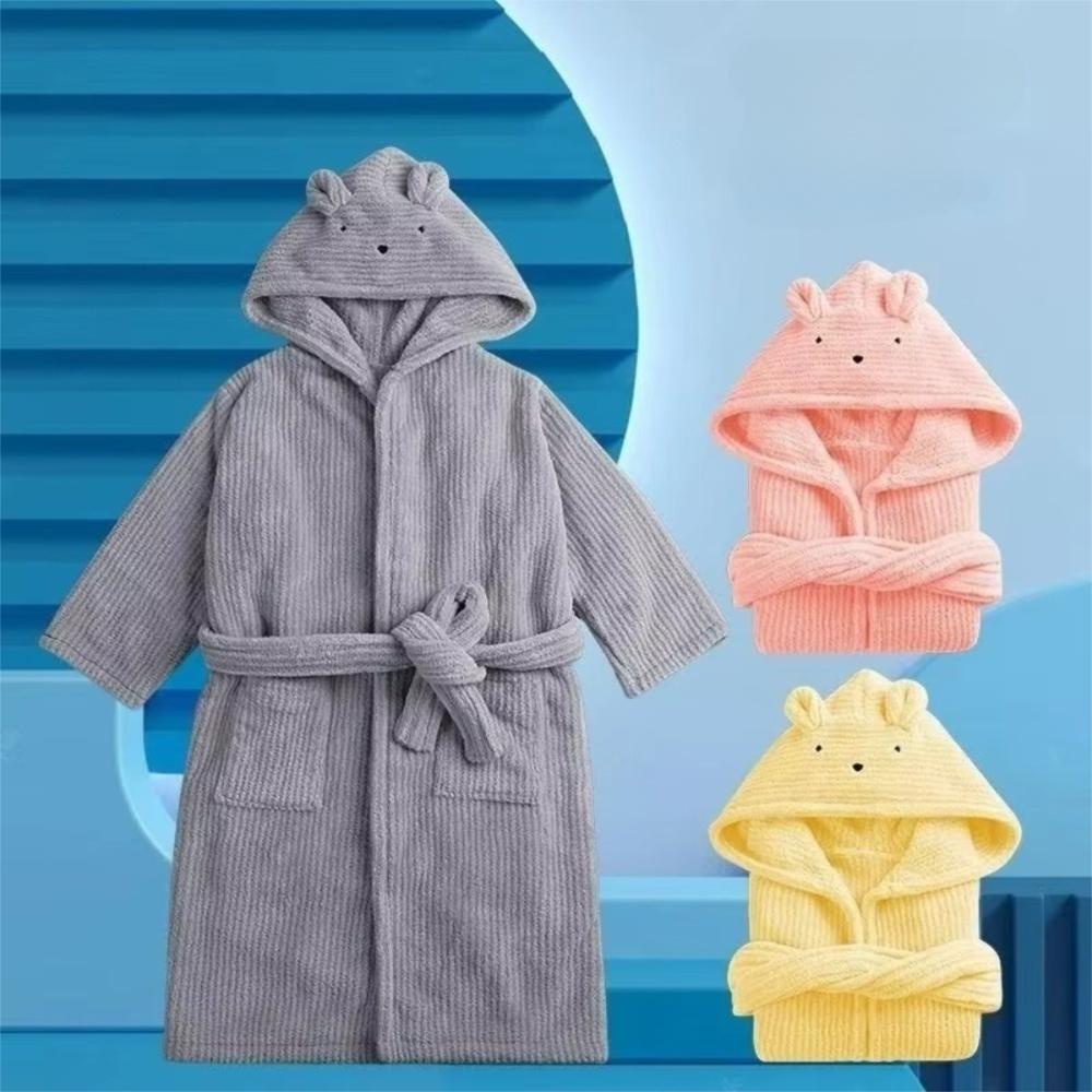 Soft Flannel Robes Clothes Thickened Children's Nightgown High Quality Kids Bathrobe Winter
