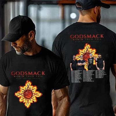 HOT ITEM!!! Godsmack 'The Rise of Rock World Tour 2026' Dates - Black T Shirt