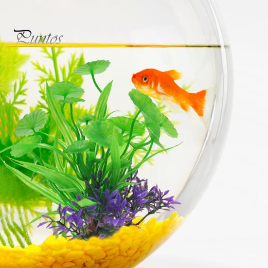 Artificial Aquatic Plants Fade-resistant Simulation Plastic Hydroponic Grass Vibrant Aquarium Landscape Decor for Fish Reptile Tanks