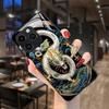 China Dragon mobile phone case Apple 16 Guochao Pixiu 14promax13 glass case iphone15 for men