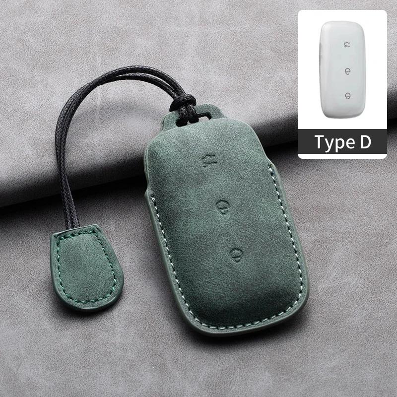 

Leather Car Remote Key Case Cover for Geely Galaxy L7 2023 L6 MAX 1.5T Plus AIR PRO Protector Auto Key Fob Shell Keychain