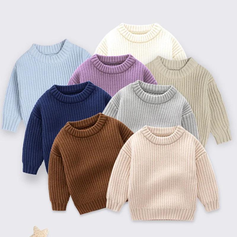 0-6Yrs Baby Boys Girls Knit Sweater Clothes 2025 New Toddler Infant Newborn Knitwear Soft Spring Long Sleeve Baby Pullover Tops