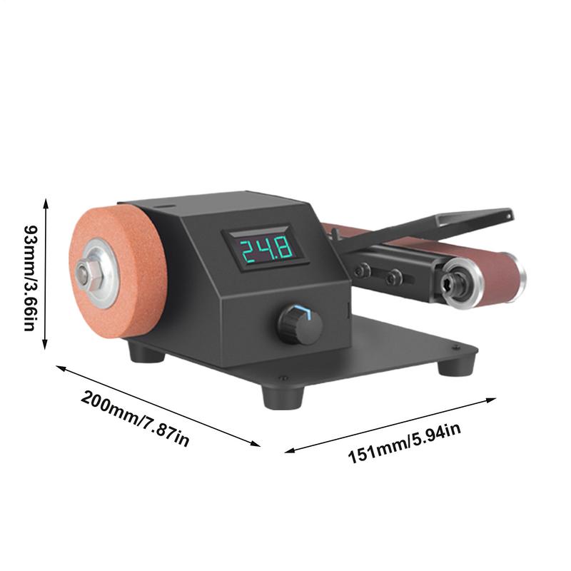 Benchtop Grinder Precision Belt Sander 350W Bench Grinder With 10 Sanding Belts Table High-Speed Sander For Metal Woodworking