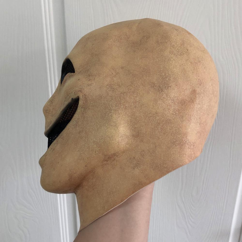 Χαμογέλα Μάσκα Άνθρωπος Χωρίς Πρόσωπο Cosplay Ανατριχιαστικό Εξωγήινο Τέρας Δαίμονας Λάτεξ Κράνος Αποκριάτικο Καρναβάλι Πάρτι Στολή Αξεσουάρ