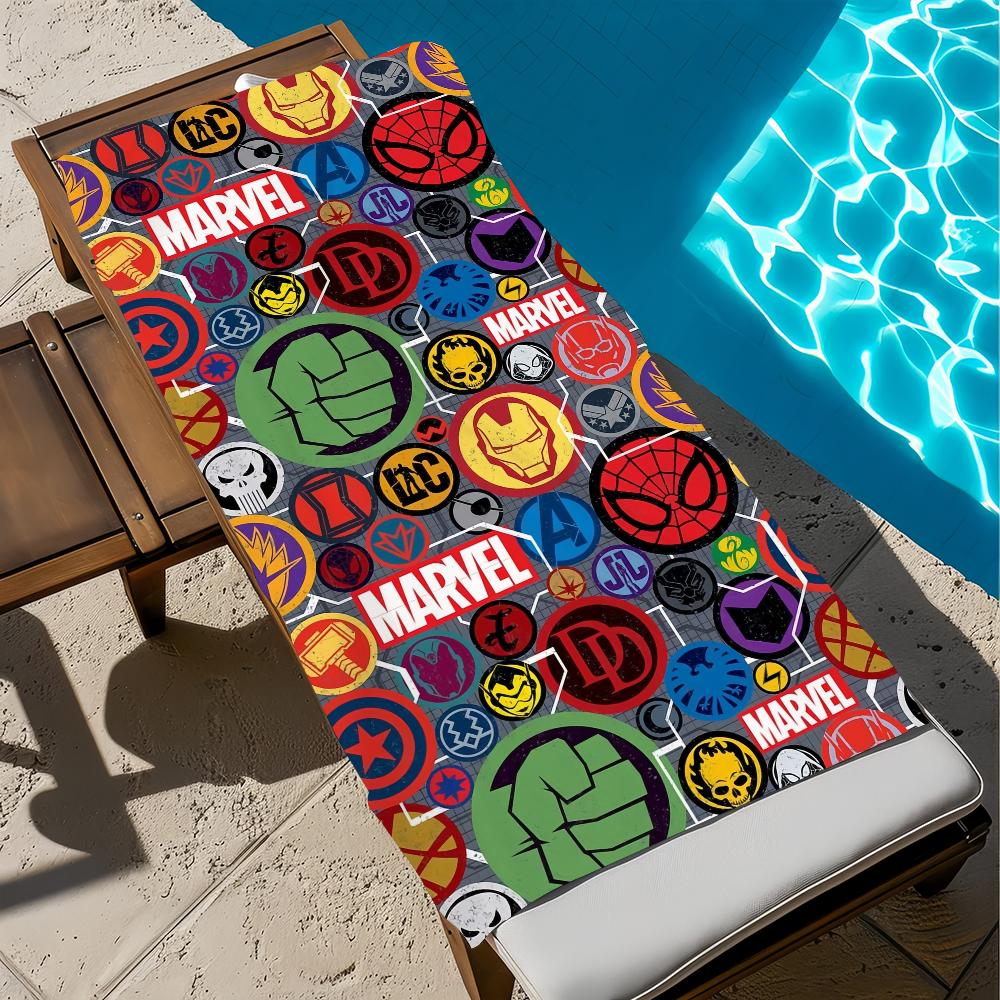 M-mARVEL-l logo anime Towel Beach Quick Dry Soft Pool Towels Gift for Travel Gym Shower Camping sports