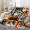 Kitty Print Flannel Blanket, High Quality Comfortable for All Seasons, Home Decor, Warmth and Comfort, Perfect for Christmas Gifts