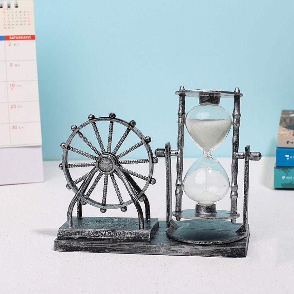 Sand Glass Ferris Wheel Hourglass Plastic Ferris Wheel Ornament Clock Art Sand Clock Timer  Office