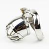 Male Chastity Device Urethral Lock Stainless Steel Cock Cage Cock Ring Penis Cage BDSM Adult Game Sex Toys For Men Chastity Belt