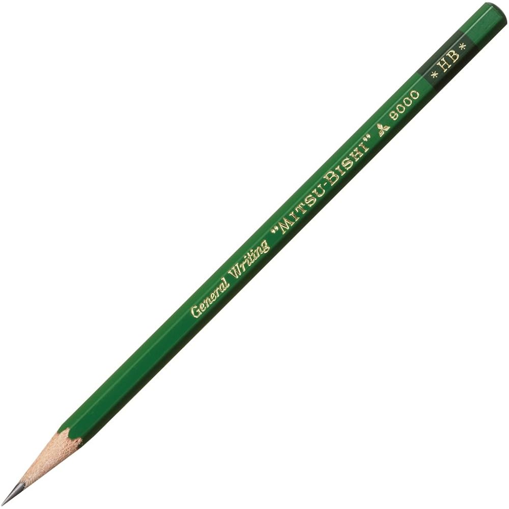 Mitsubishi Pencils, Pencils, Office Pencils, 9000 HB, Pack of 12, K9000HB