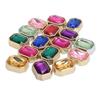 16PCS Octagon Flat Back Rhinestone ABS Plastic Rhinestone Crafts Costume Embellishment