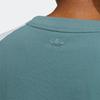 Adidas Originals Color Block Logo Casual Sport Simple Spliced Round Neck Short Sleeve Dress Women dress Dark-Green H49566