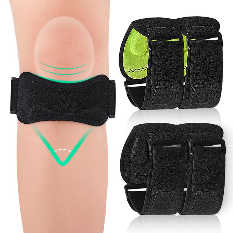 Adjustable Silicone Pad Knee Support Brace for Running and Sports