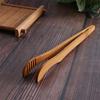Cheese Bacon Kitchen Reusable Cooking Bamboo Toast Clip Tea Tweezer Food Tongs Gripper