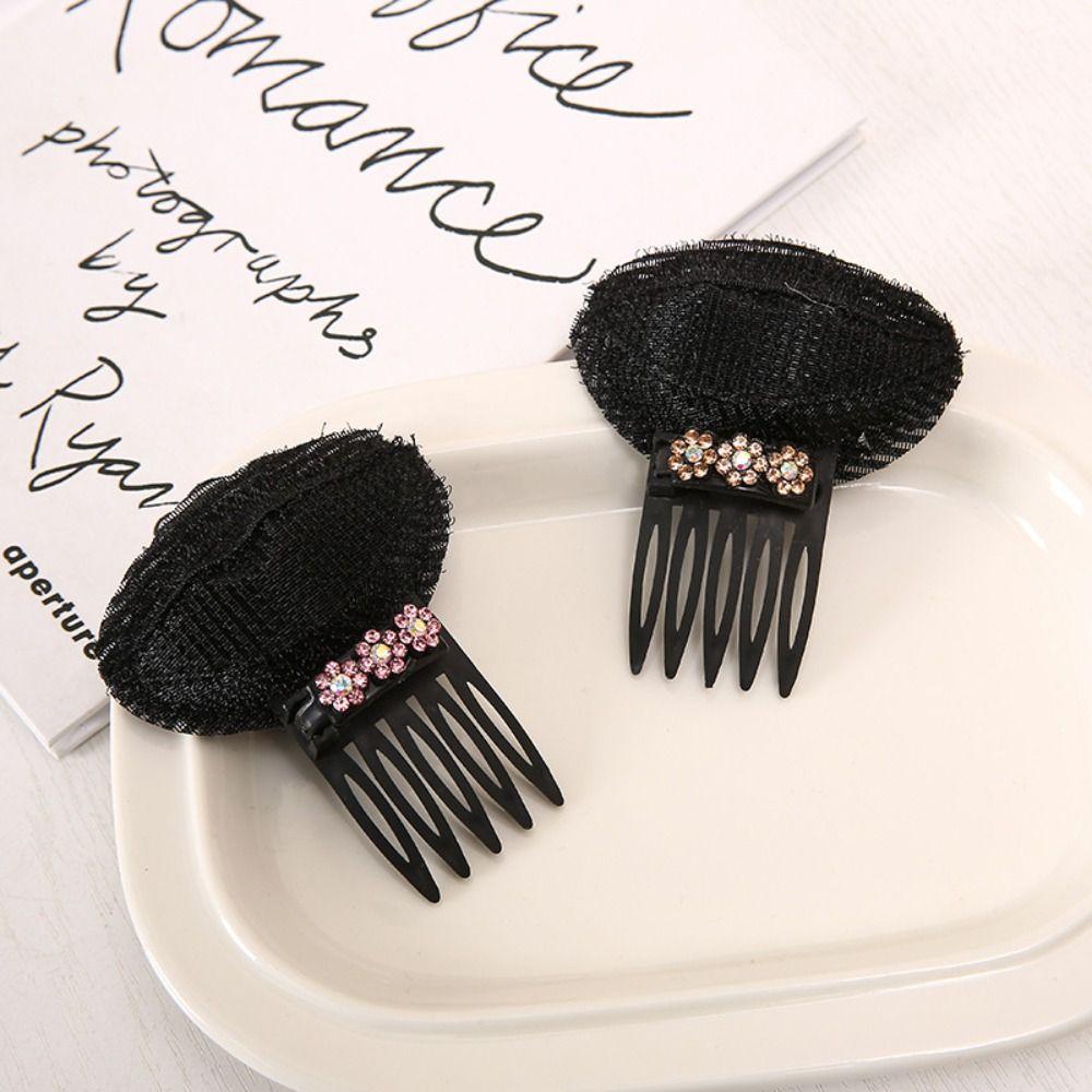 Sponge Puff Hair Head Cushion Flower Hair Base Sweet Invisible Volume Hair Clip Girl