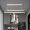 Retractable Electric Clothes Drying Rack with LED Light & Remote, 8-Rod Ceiling Mounted Laundry Airing Rack, 35kg/77lbs Capacity