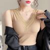 Thermal Underwear Warm Body Tops Vest Sexy Winter Clothing Women Sleeveless Slim Seamless V Neck Lace Side Solid Inner Wear