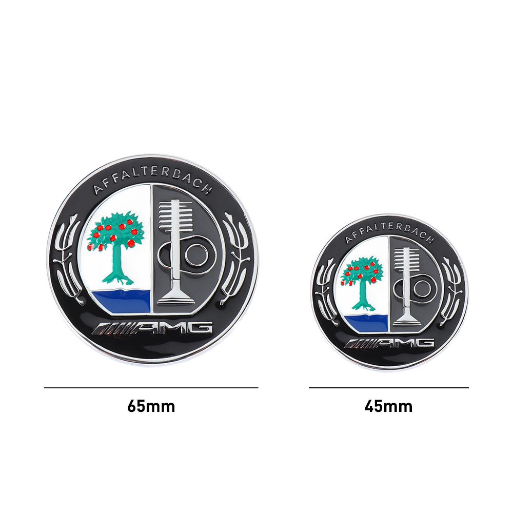 45mm 65mm 3D Metal Logo Apple Tree AMG Emblem Car Rear Side C Pillar Badge for Mercedes Benz A C E GLA GLC GLE GLS Sticker