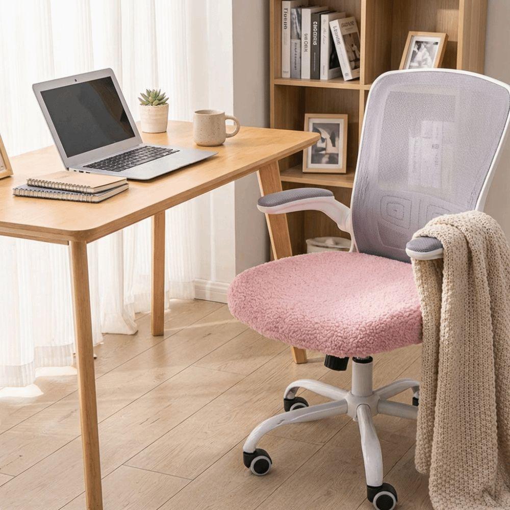 Removable Cozy Office Chair Covers Washable Anti-Slip Chair Seat Protector Dust-proof Thickened Computer Chair Seat Winter Use