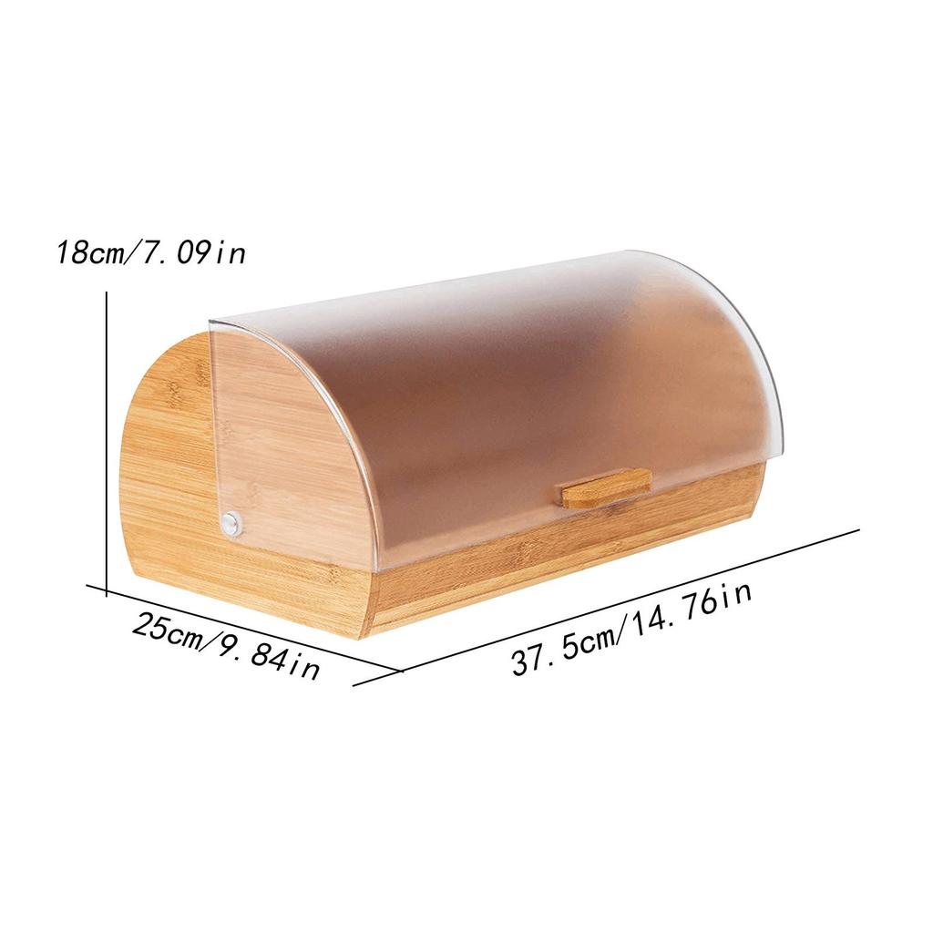 Bamboo Bread Box with Lid Versatile Storage, for Toast Donuts Bagels & Pastries, Kitchen Home Countertop Organizer