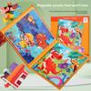 Fruit Transportation Animal Dinosaur Themed Folding Magnetic Puzzle Book Toy