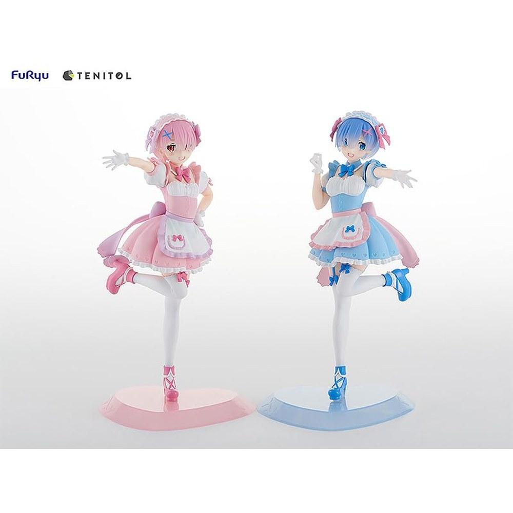 Furyu Re:Zero Starting Life In Another World Rem and Ram Dreamy Maid Set Complete Painted Plastic Figure