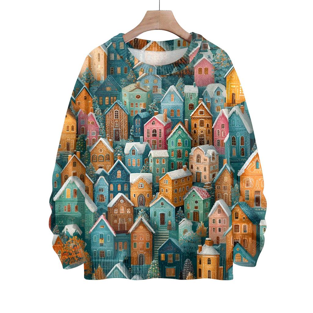 Christmas Sweatshirts For Women Knit Sweater Cute Shirt Fall Crewneck Pullover Tops