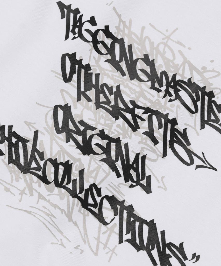 OTHERFITS Urban Graffiti Lettering Short Sleeve T-Shirt (White)