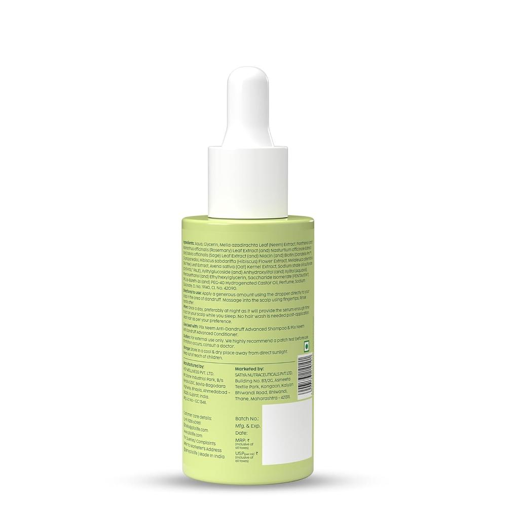 PLIX The Plant Fix Neem Anti-Dandruff Serum 50ml Pack of 1 | Lightweight Quick Absorbing Scalp Treatment