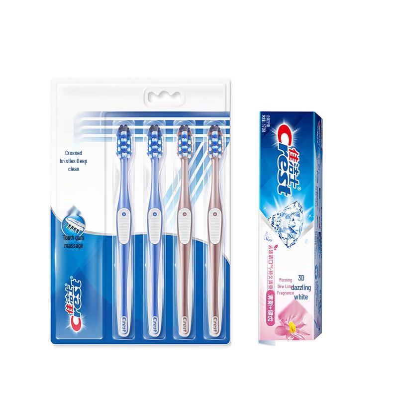 Crest Oral Care Bundle: 7-Effect Toothbrushes & 3D White Toothpaste