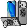 Case with 360° Ring - BOOLING - for iPhone 17 Pro Max - PC Silicone Rotating Magnetic Holder - Black